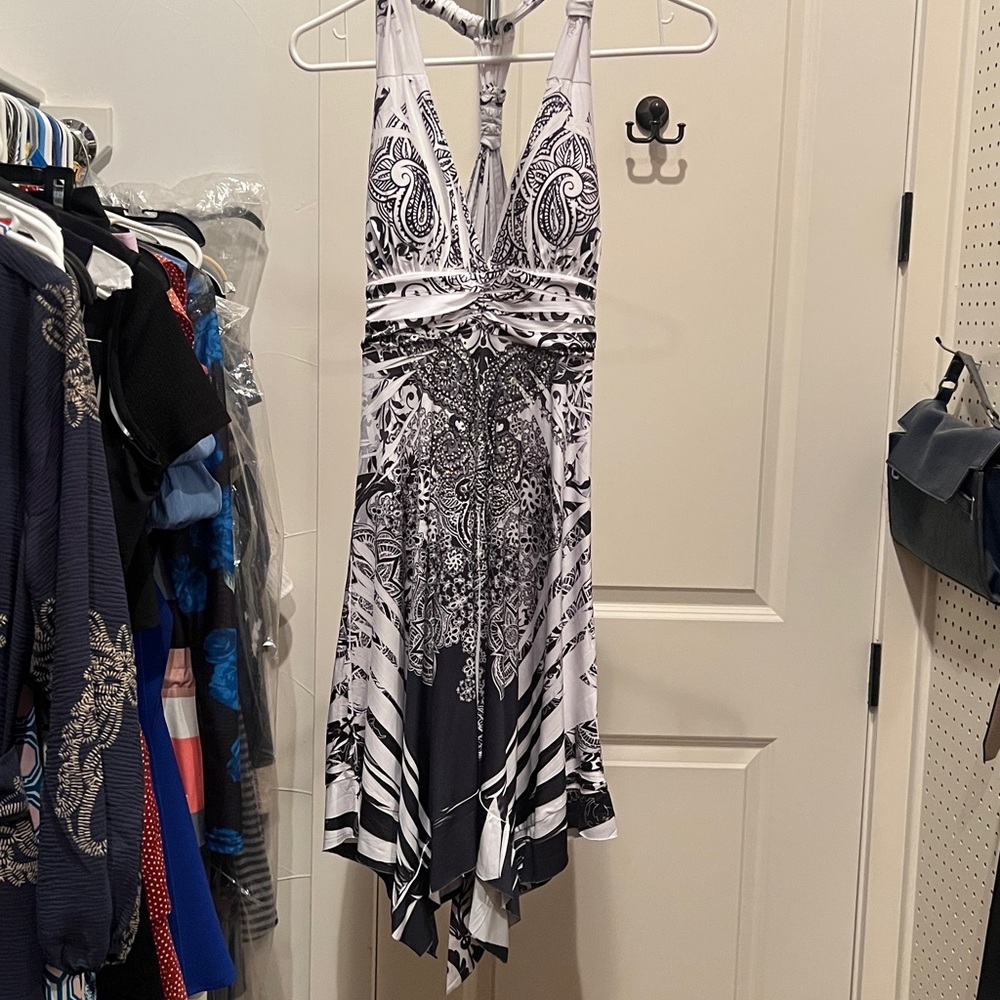 Royalty For Me Black and White Paisley Dress